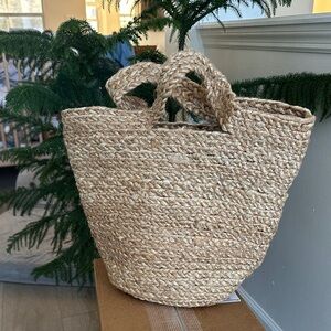 Woven Straw Tote Bag